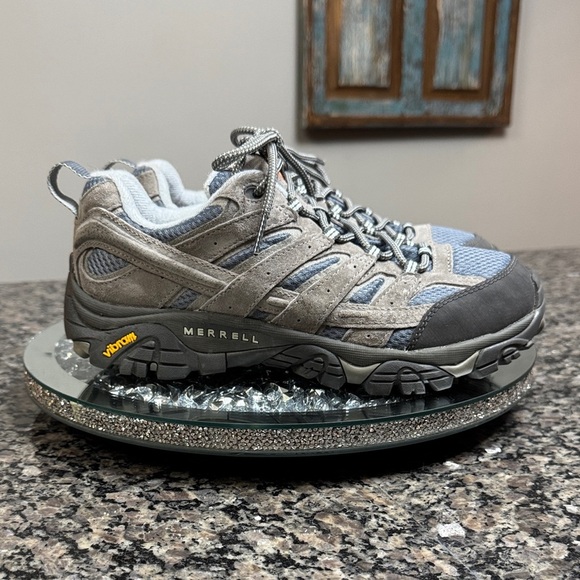 Merrell Shoes - Merrell Vibram Gray and Blue Athletic Shoes NWOT 10